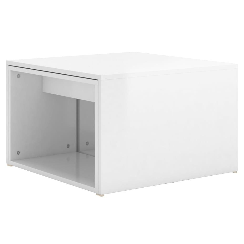 60x60x30 furnicato Hochglanz-Weiß Satztisch-Set 3-tlg. cm Couchtisch