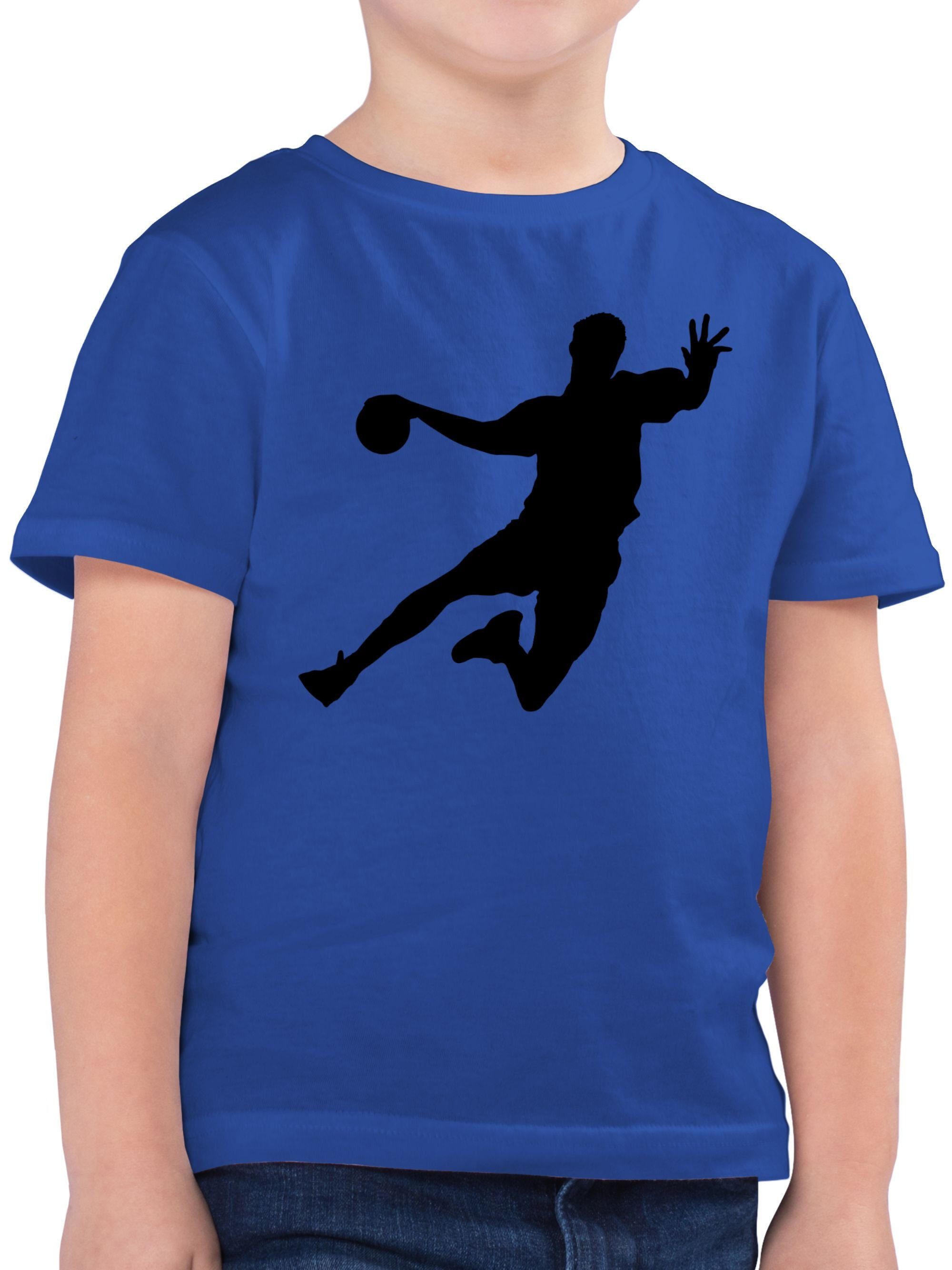 Shirtracer T-Shirt Handballer Kinder Sport Kleidung 2 Royalblau