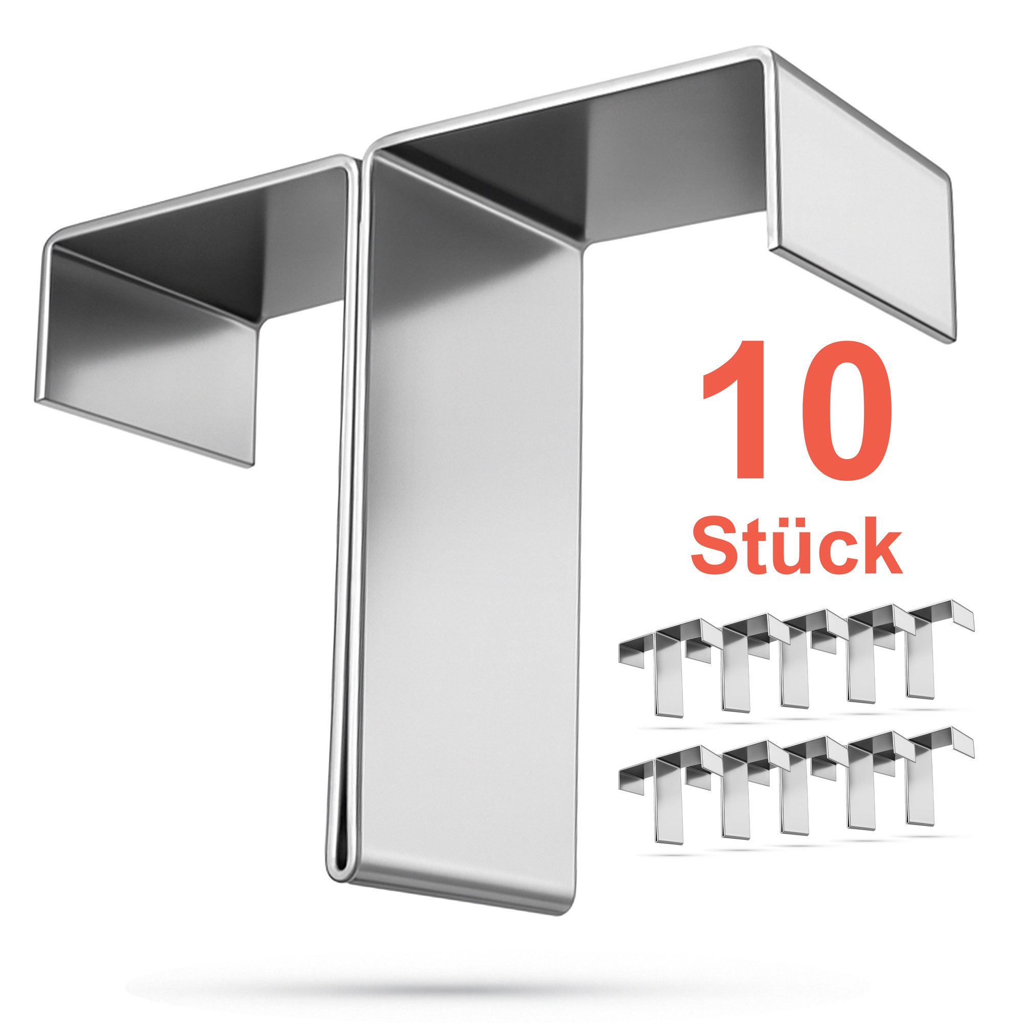 ac SPORT Tennislinie 10 x Bodenanker mit Doppelkralle, Verankerungsset Tennislinie