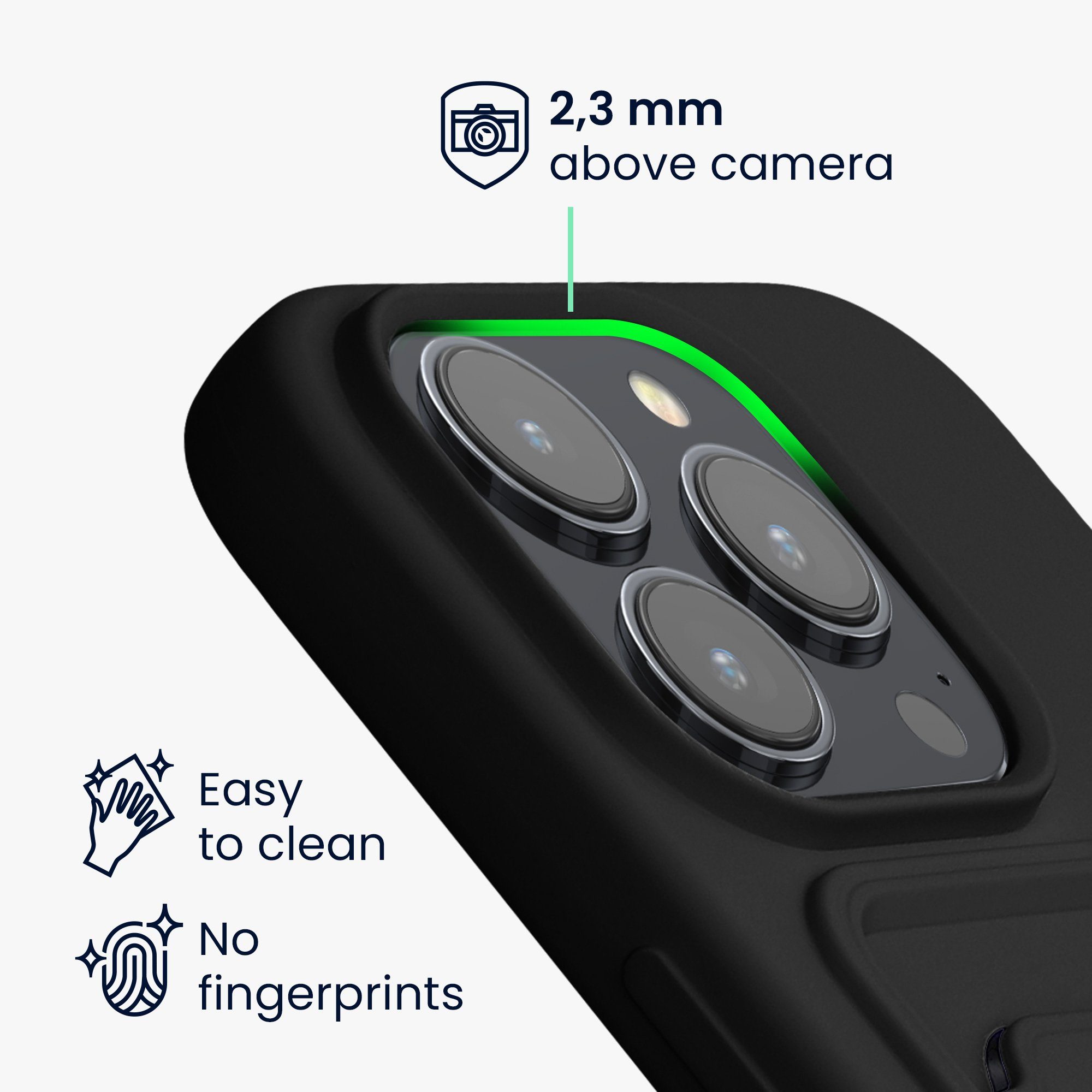 kwmobile Handyhülle Hülle für Apple iPhone 15 Pro, Handyhülle mit Fach für Karten - Handy Cover Case