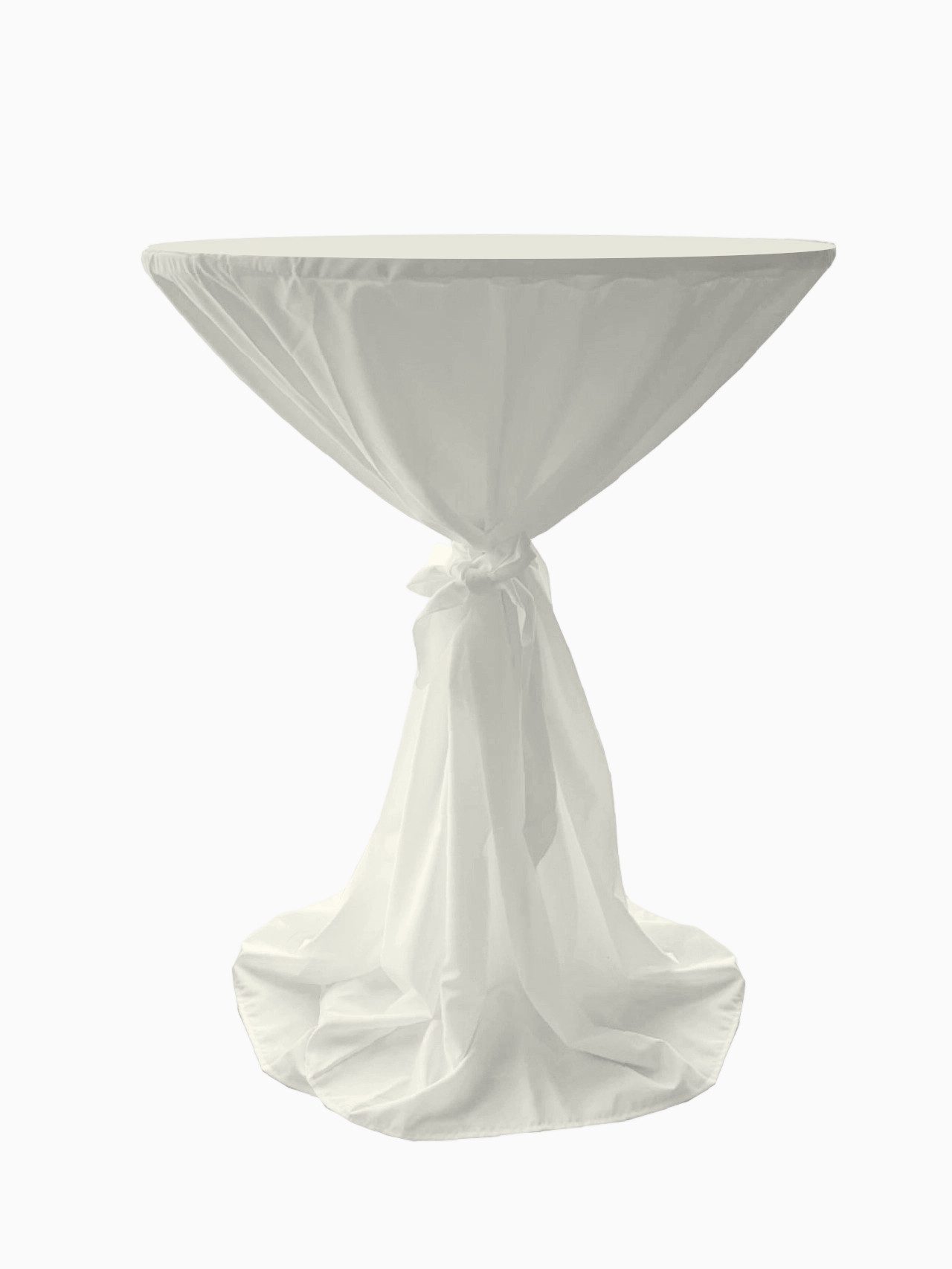 Jirex Trading Company Stehtischhusse Stehtisch Hussen Polyester mit Schlaufe Weiß 80cm ø Party, Hochzeit