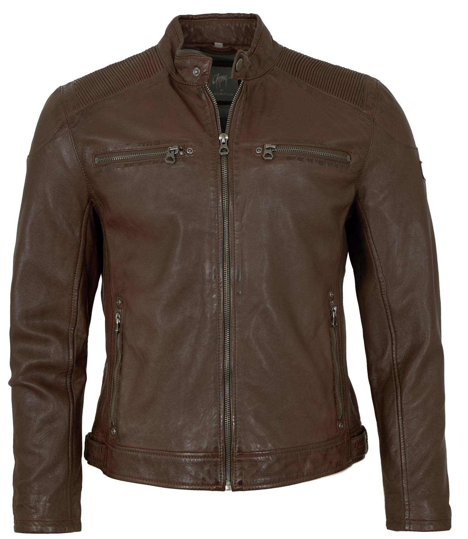 Gipsy by Mauritius Lederjacke GMDerran Gipsy by Mauritius - Herren Lederjacke Lammnappa chestnut