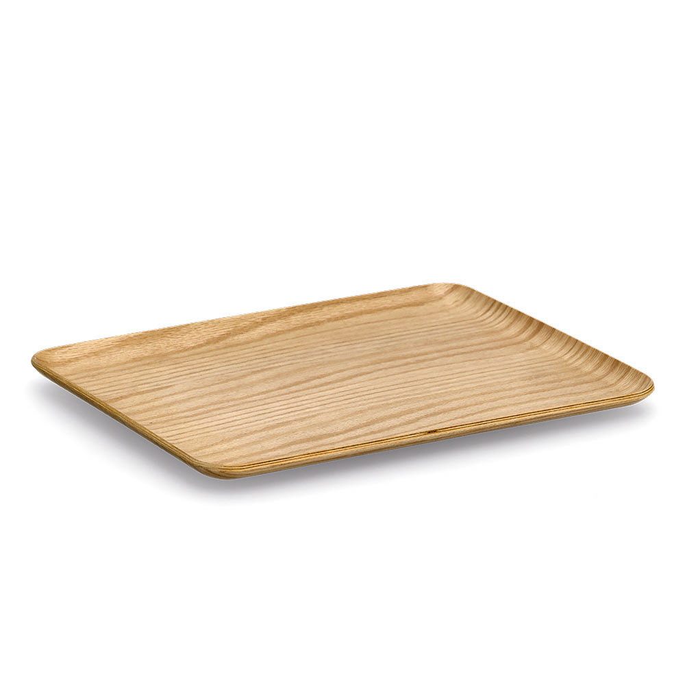 Zeller Present Schneidebrett Serviertablett, Holzlaminat / Furnierholz, Holz/Eichefurnier, ca. 36 x 28 x 1,5 cm
