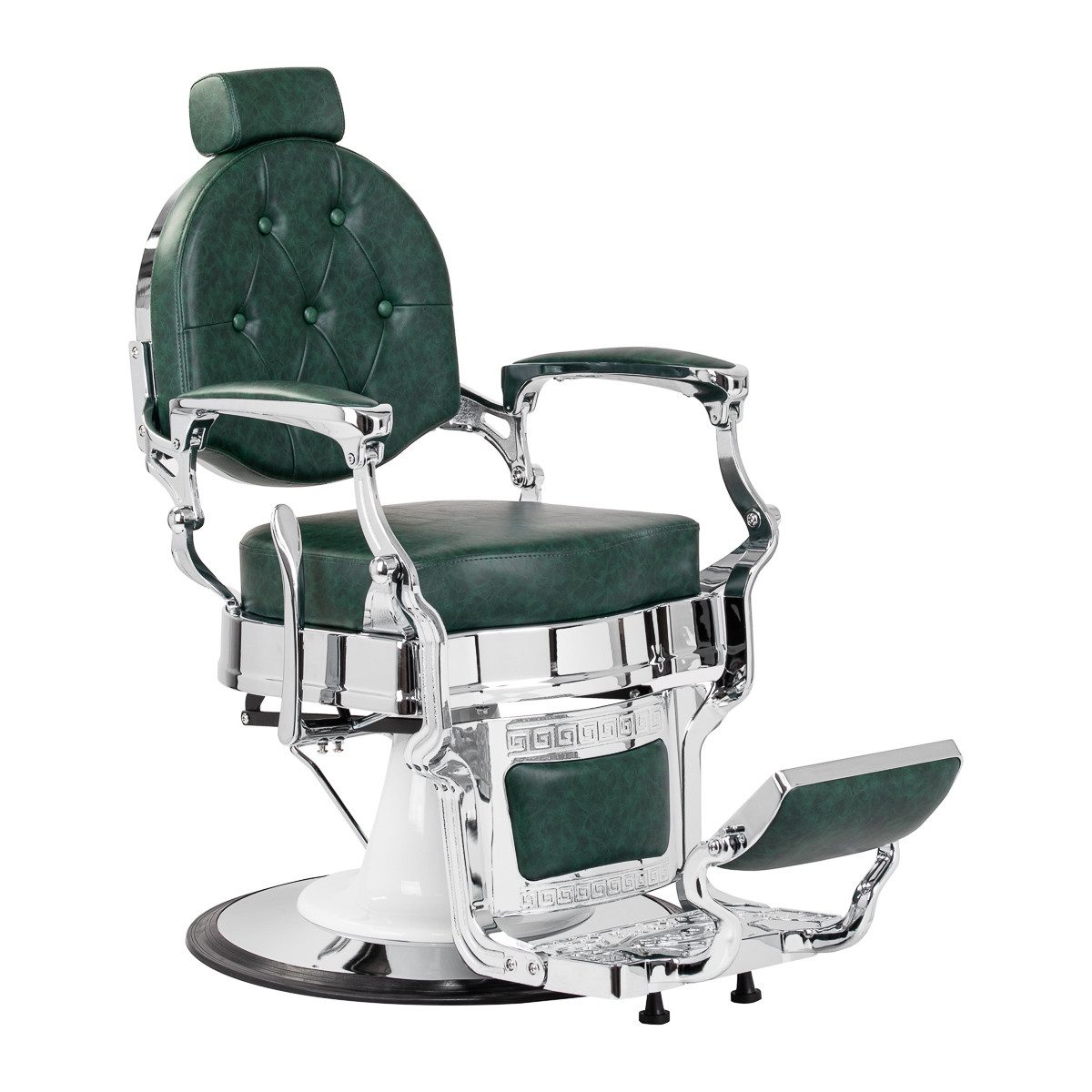 Gabbiano Friseurstuhl President Grün Chrom
