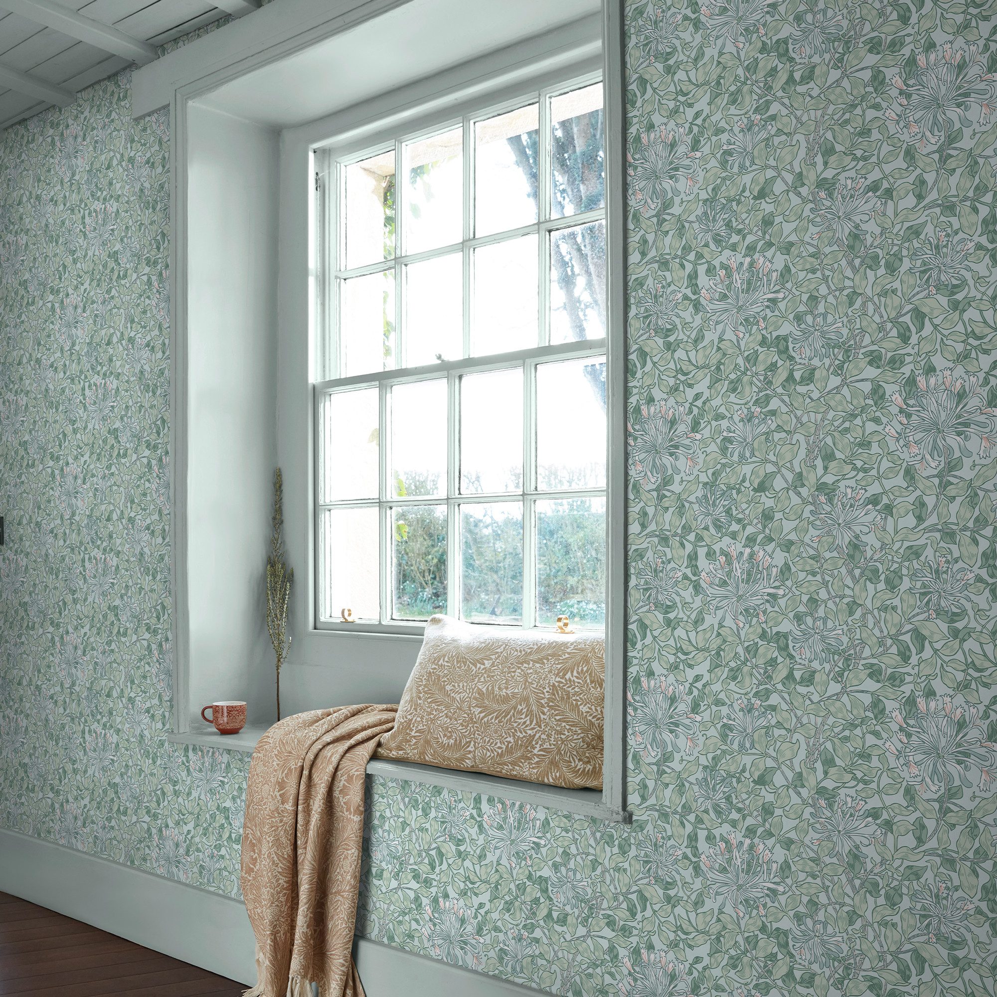 WILLIAM MORRIS AT HOME Vliestapete Honeysuckle Breeze, glatt, Motiv, (1 St), Design Tapeten