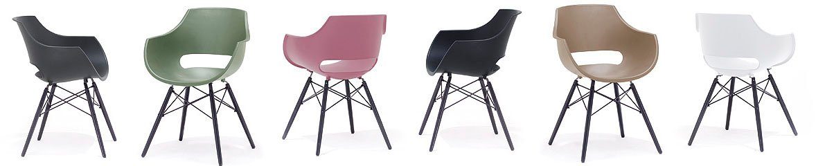 MCA furniture Esszimmerstuhl | lackiert schwarz schwarz | ROCKVILLE schwarz matt
