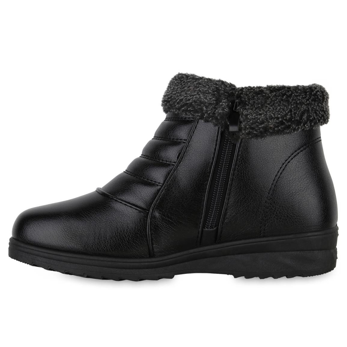 VAN HILL 841409 Winterstiefelette Damen Warm Gefüttert Winter Boots Bequem günstig online kaufen