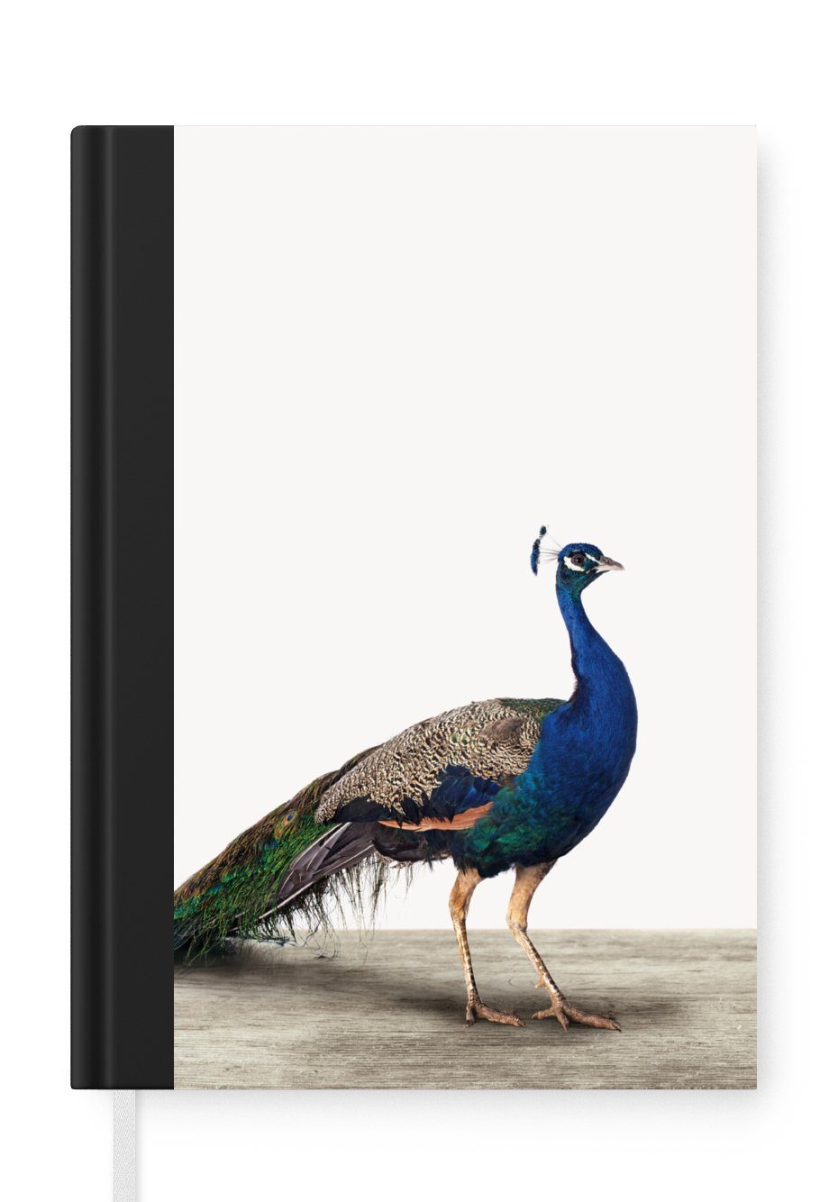 MuchoWow Notizbuch Pfau - Federn - Vogel - Kinder - Jungen - Mädchen, Journal, Merkzettel, Tagebuch, Notizheft, A5, 98 Seiten, Haushaltsbuch