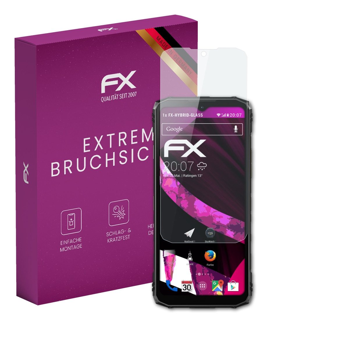 atFoliX Schutzfolie Panzerglasfolie für Doogee Blade 10 Pro, Ultradünn und superhart