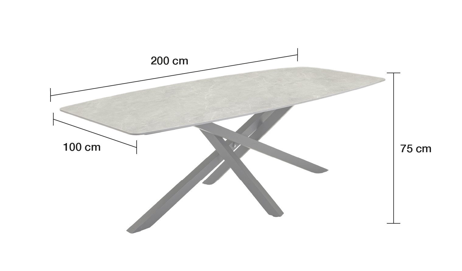 LC Garden Gartentisch Gartentisch »Como« Outdoortisch Sintered Stone Tischplatte