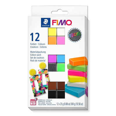 FIMO Modelliermasse Fimo Effect/ Fimo Soft Neon-Farben, 12x25g (12-tlg)