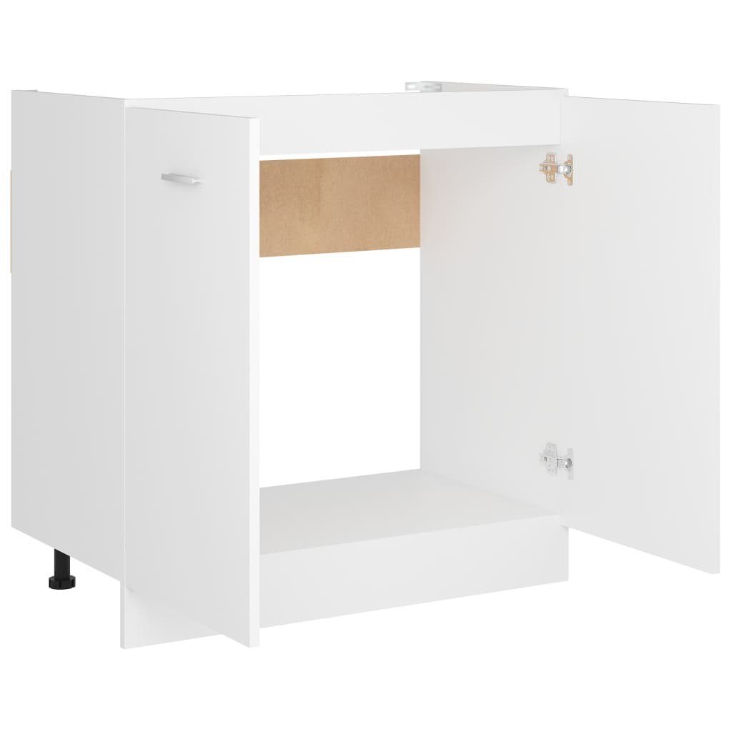 vidaXL Unterschrank NA Spülenunterschrank Weiß 80x46x81,5 cm Spanplatte – Bild 5 von 5