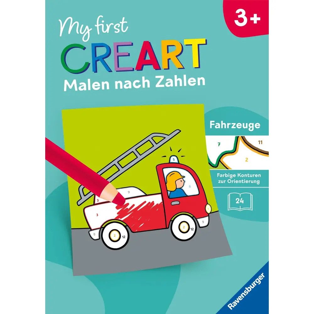 Ravensburger Verlag GmbH Malen nach Zahlen My first CreArt Malen nach Zahlen ab 3 - Fahrzeuge