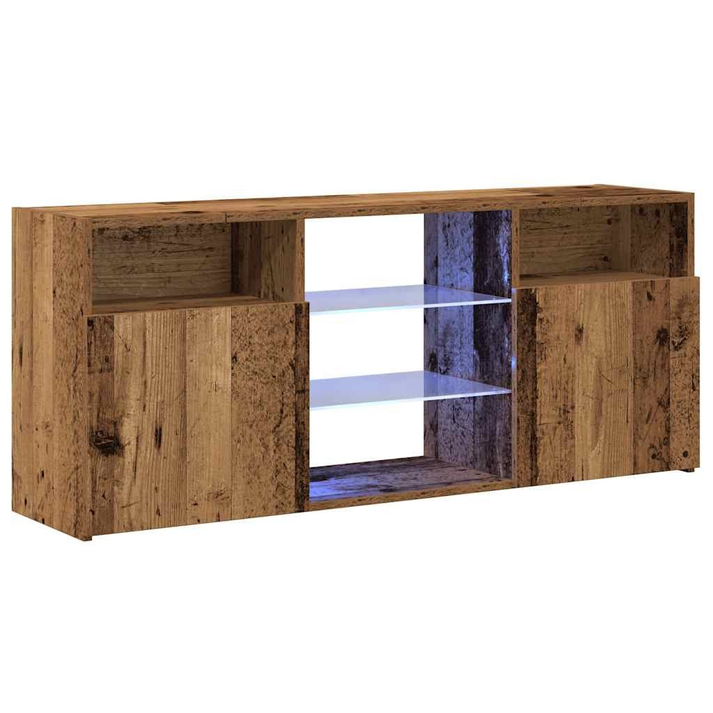 vidaXL TV-Schrank TV-Schrank mit LED-Leuchten Altholz-Optik günstig online kaufen