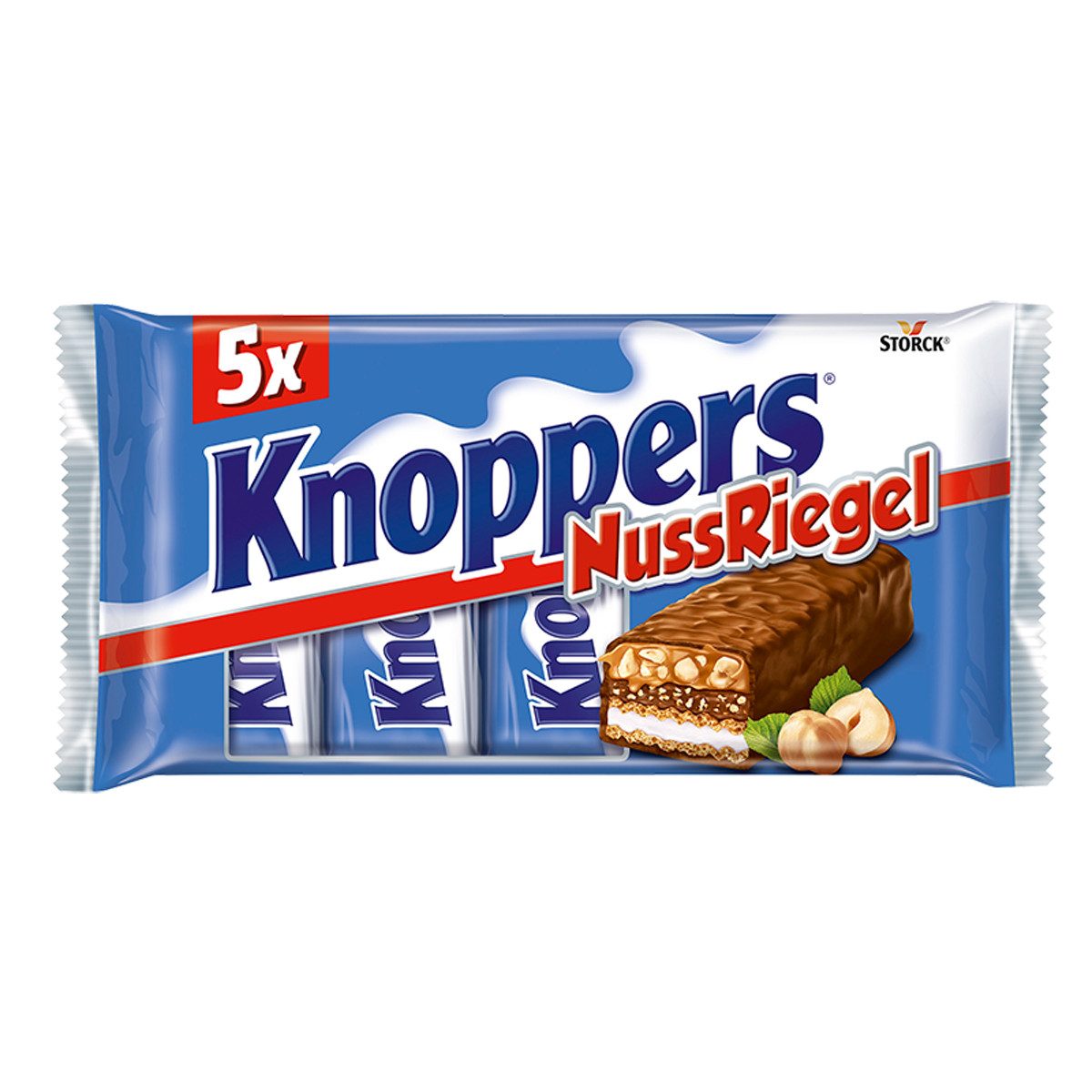 Knoppers Schokolade, Storck Knoppers Nussriegel mit Haselnüssen und Karamell 200g