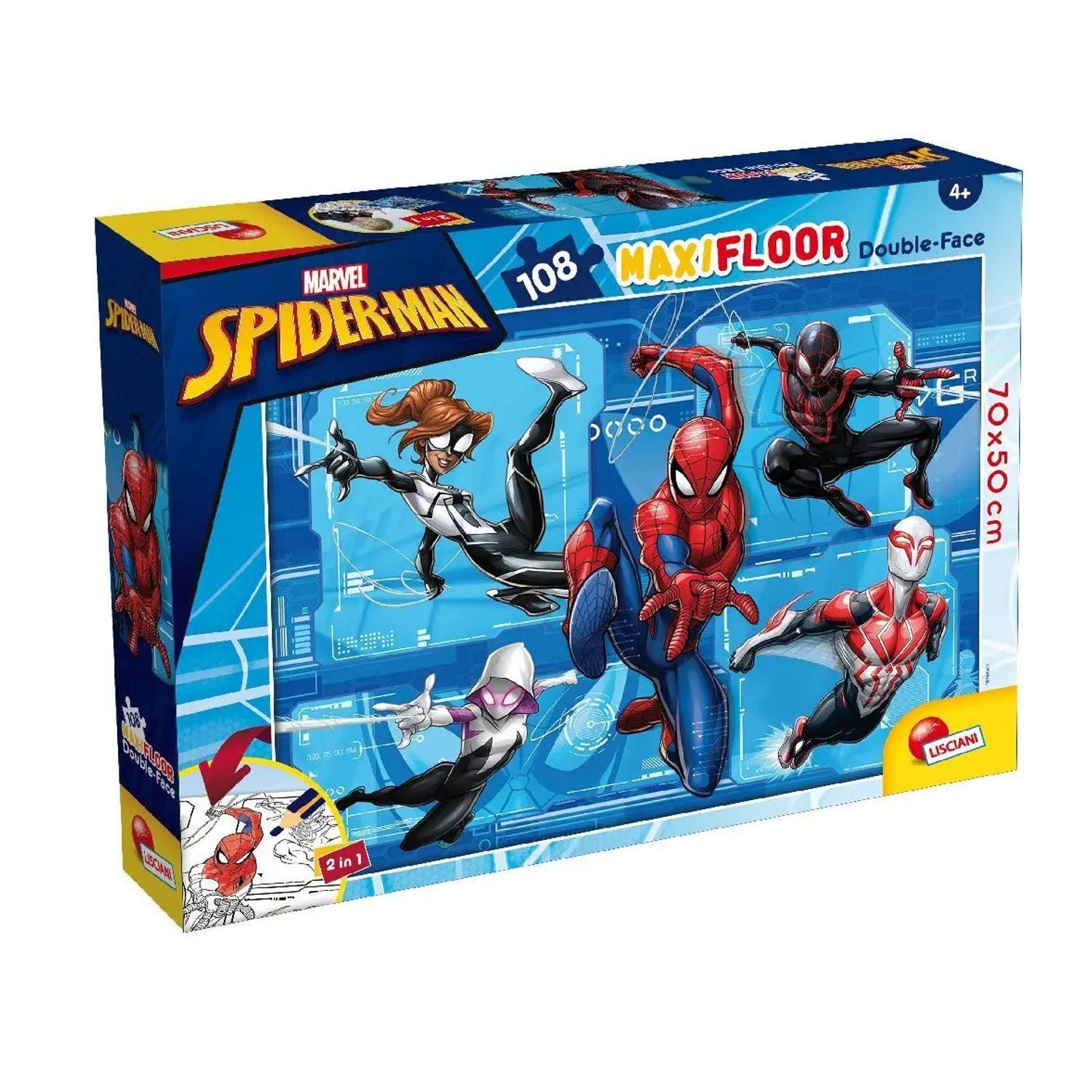 MARVEL Puzzle Marvel Puzzle Df Maxi Floor 108 Spiderman, Puzzleteile