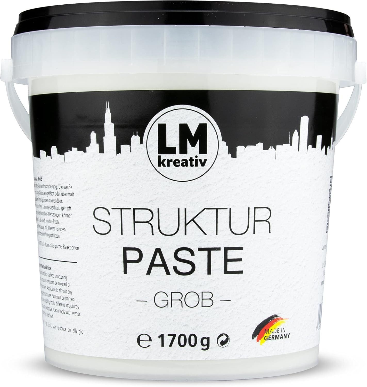 LM-Kreativ Strukturpaste Strukturpaste Grob, wasserfest nach Trocknung, matt, wasserbasiert