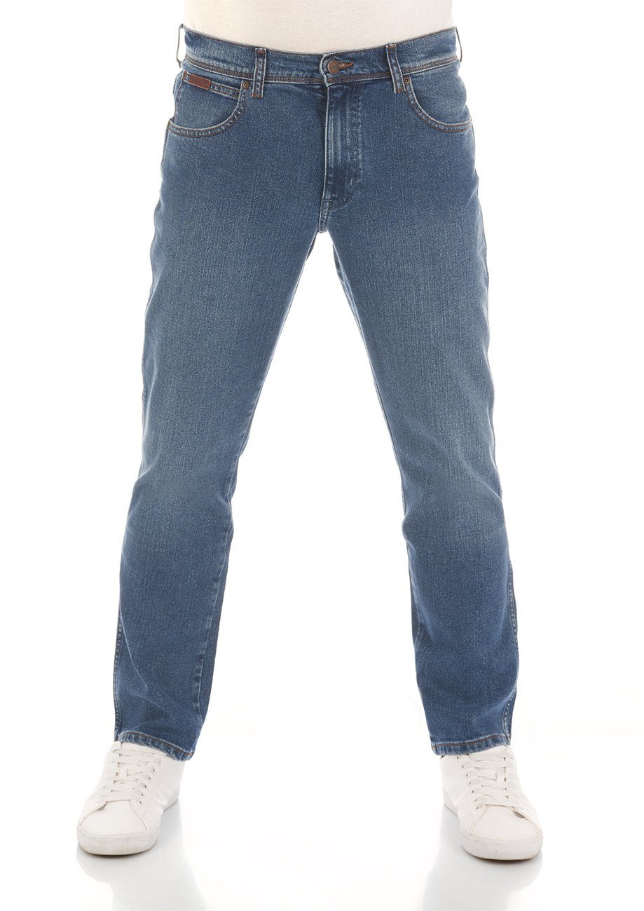 Wrangler Slim-fit-Jeans Herren Jeanshose Texas Slim Fit Denim Hose mit Stre günstig online kaufen
