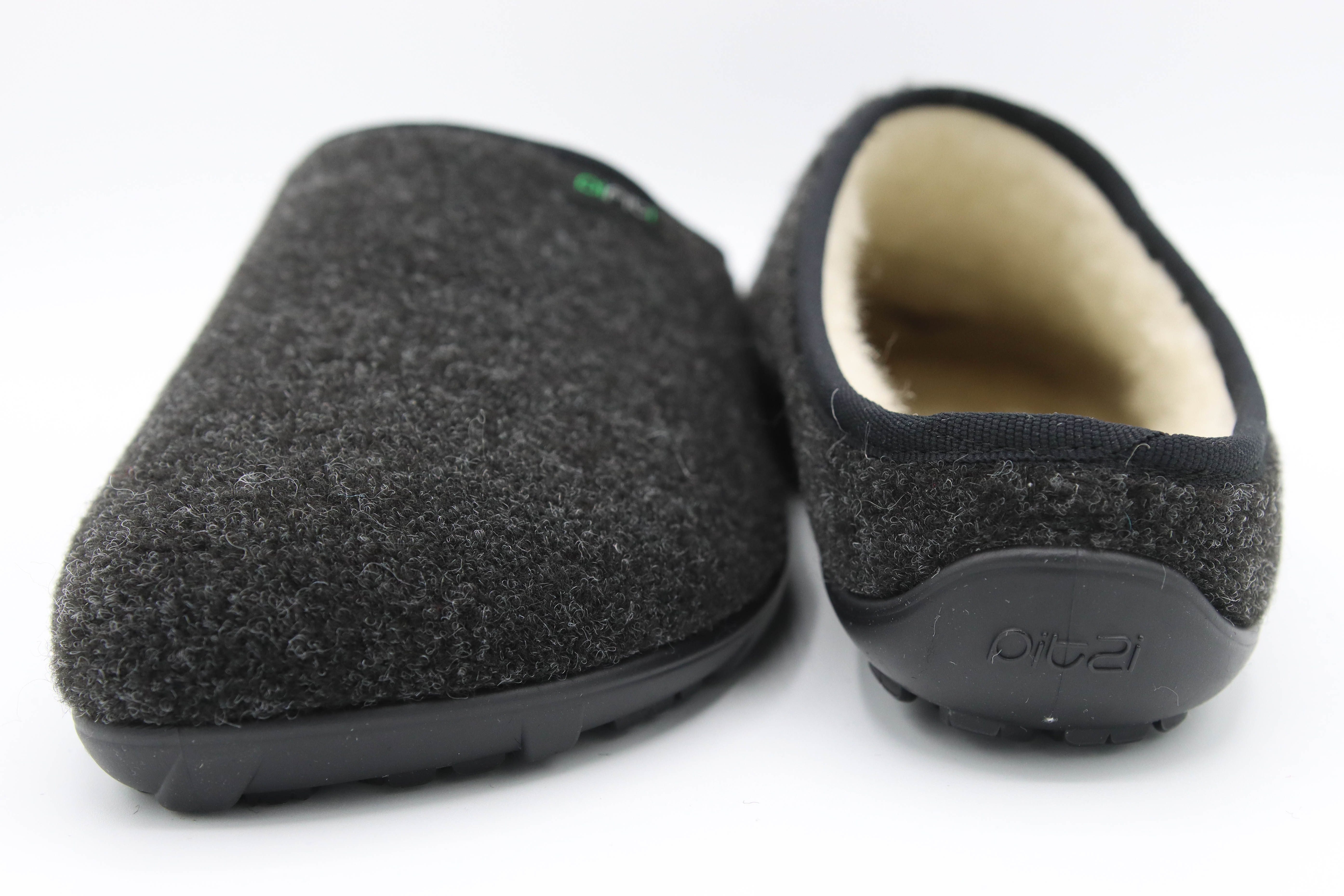 pifit! Pantoffel "cosy" aus Wollstoff, gefüttert, 32101-1, schwarz Barfußschuh