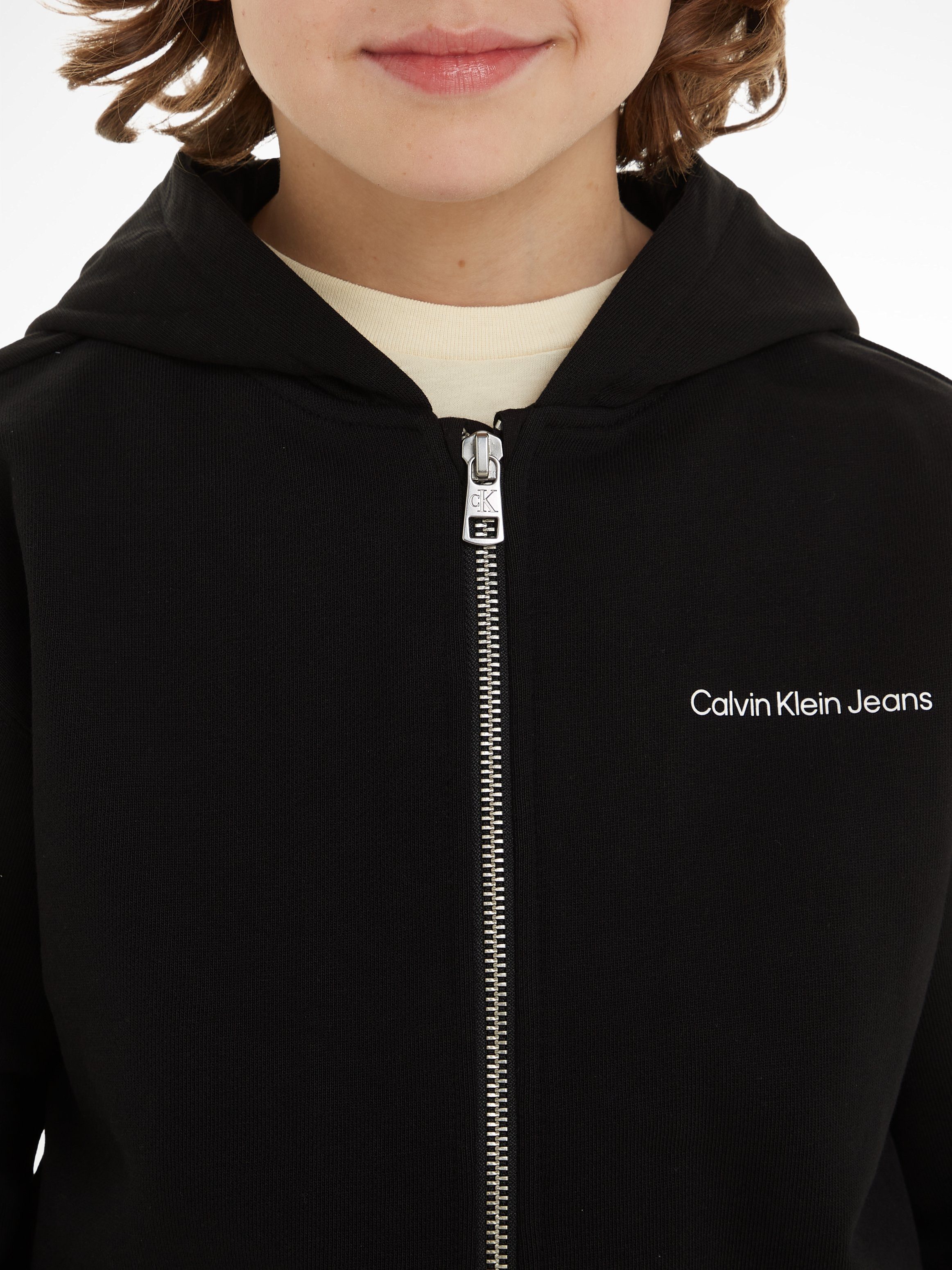 Calvin Klein Jeans Sweatshirt INST. RELAXED LOGO ZIP-THROUGH