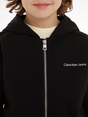 Calvin Klein Jeans Sweatshirt INST. LOGO RELAXED ZIP-THROUGH für Kinder bis 16 Jahre