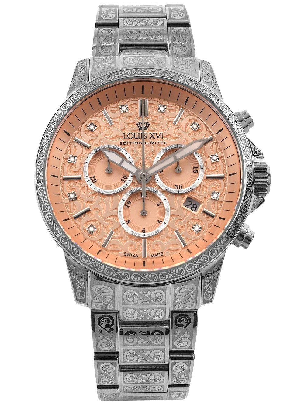 LOUIS XVI Quarzuhr Louis XVI LXVI1829 Herrenuhr Palais Royale 2.0 Diamond 43mm 10ATM Louis XVI LXVI1829 Herrenuhr Palais Royale 2.0 Diamond 43mm 10ATM