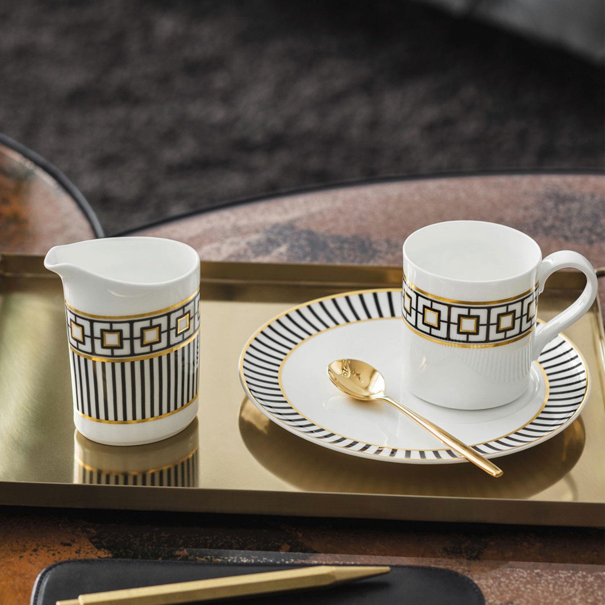 Villeroy & Boch Untertasse Signature Metrochic Mokka-/Espressountere 14,5 cm, MetroChic Mokka-/Espressountertasse