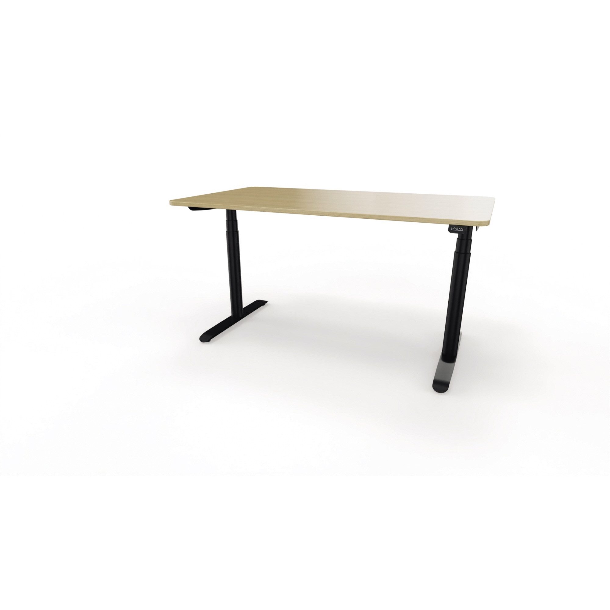sedus Schreibtisch Schreibtisch Sedus se:lab e-desk 140x65-128x90cm schwarz/eiche hell