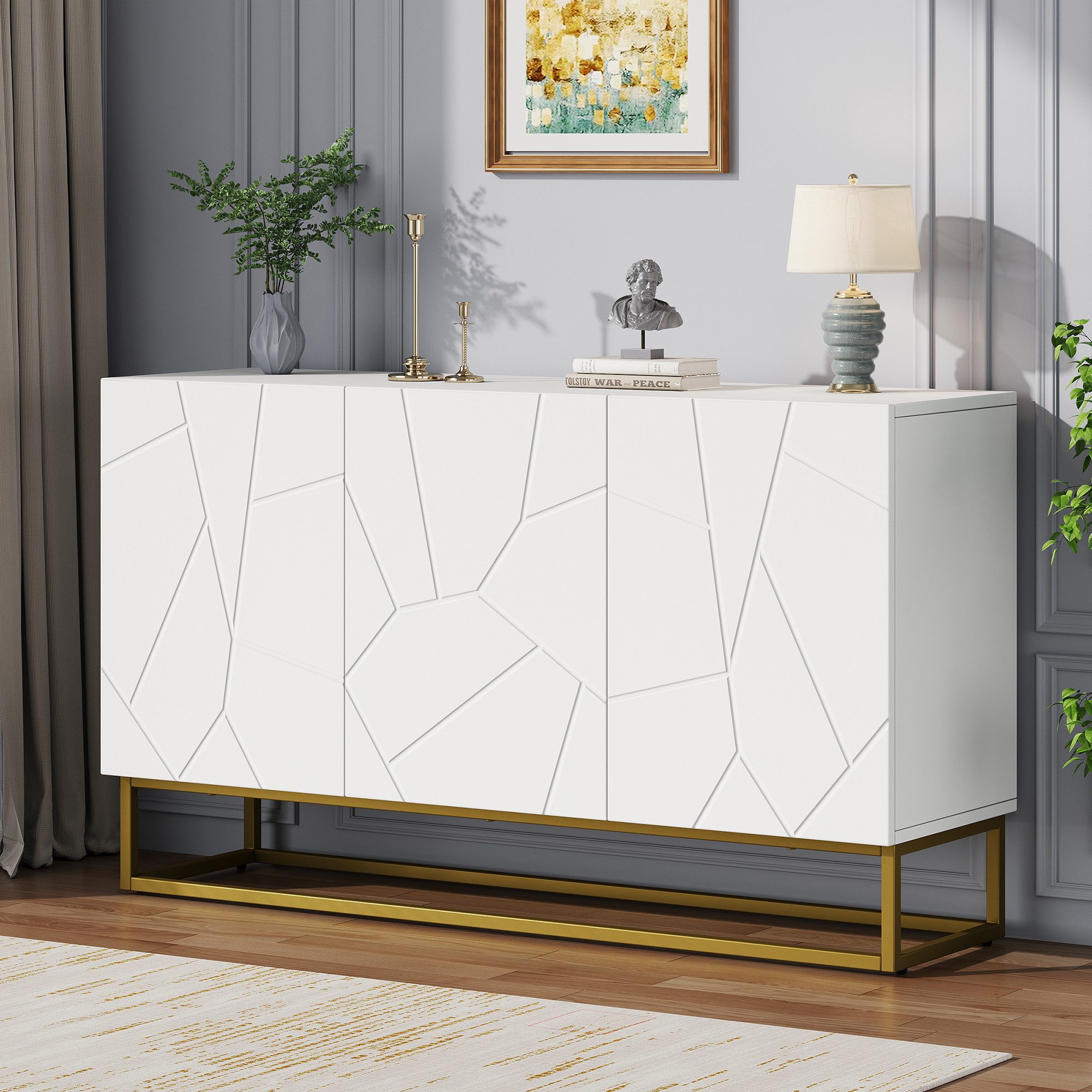 HAUSS SPOLE Sideboard Hochglanz Sideboard, Anrichte Schrank Buffetschrank m günstig online kaufen