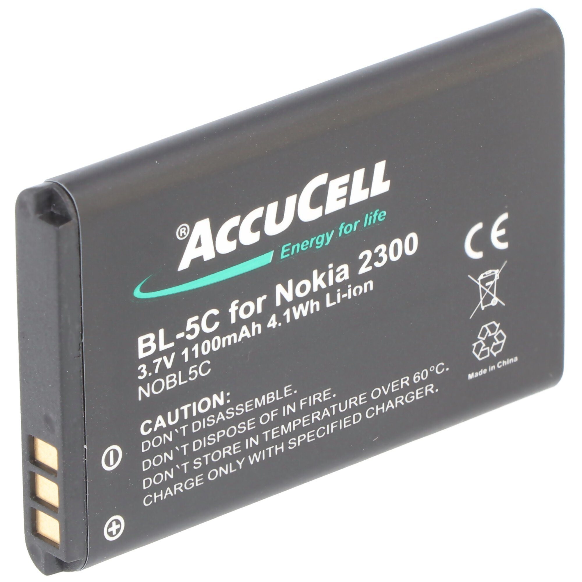 AccuCell Akku passend für Primo by Doro Li-ion Battery 3.7VDC 1100mAh 4,1Wh RC Akku