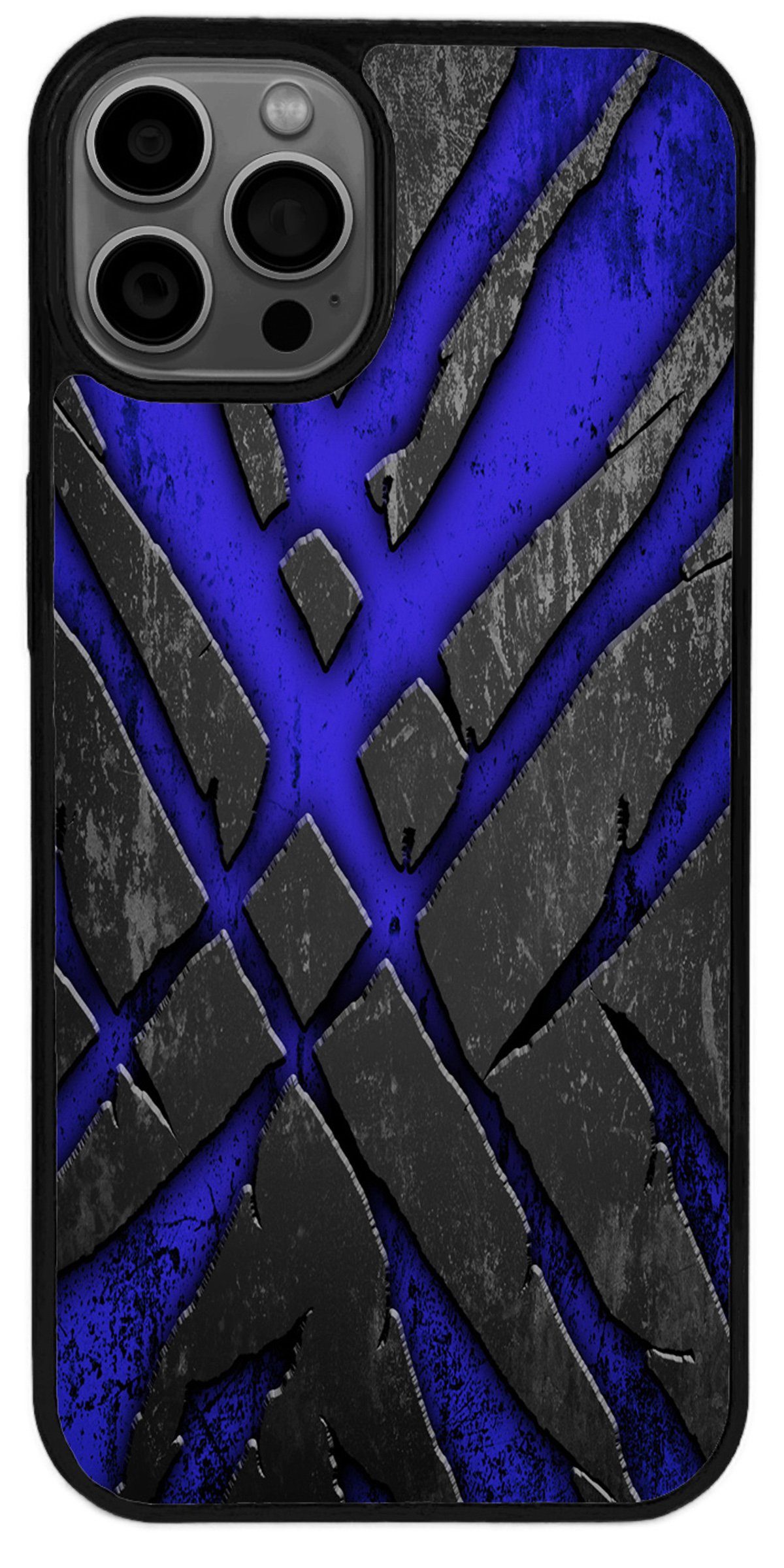 Traumhuelle Backcover TPU HÜLLE Silikon MOTIV 278 Case Cover Schutzhülle Backcover Etui, Blau Grau Muster Handy Bumper Smartphone Rückschale Schwarz