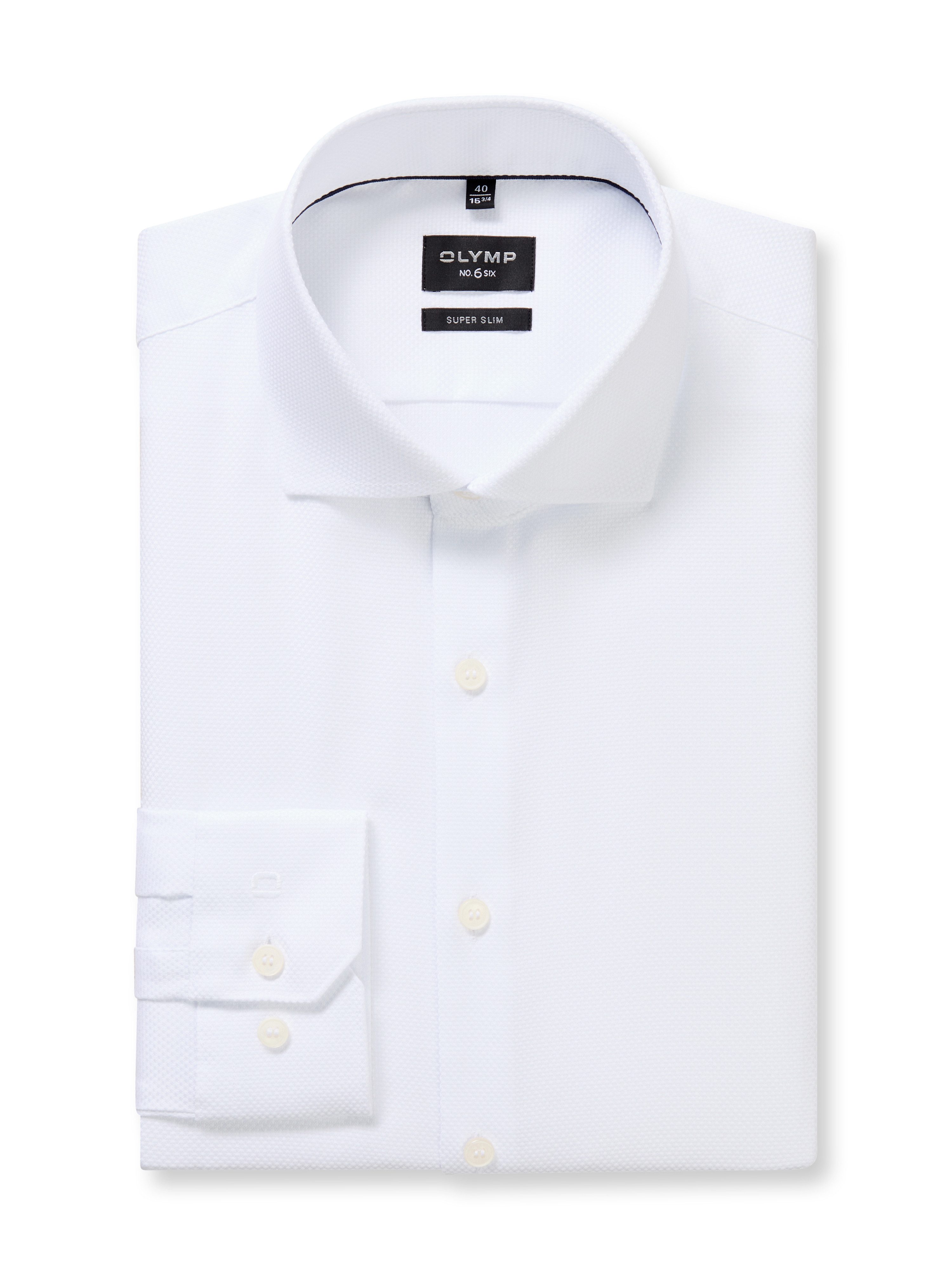OLYMP Langarmhemd No 6 six Royal Kentkragen, Businesshemd, super slim fit