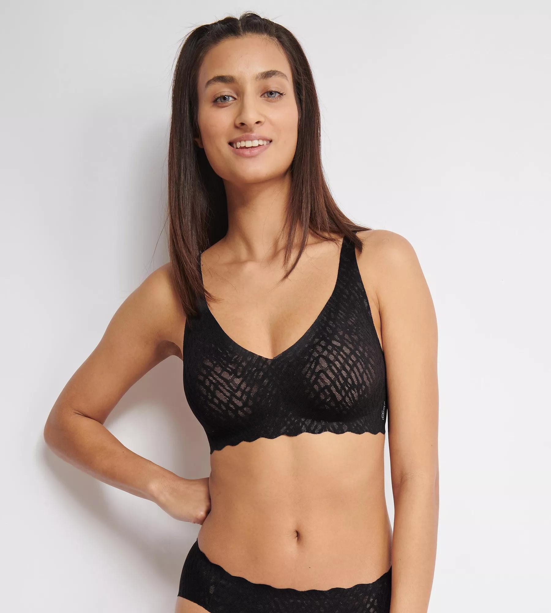 sloggi Bügelloser BH ZERO Feel Bliss Soft bra unsichtbar mit Spitzenoptik
