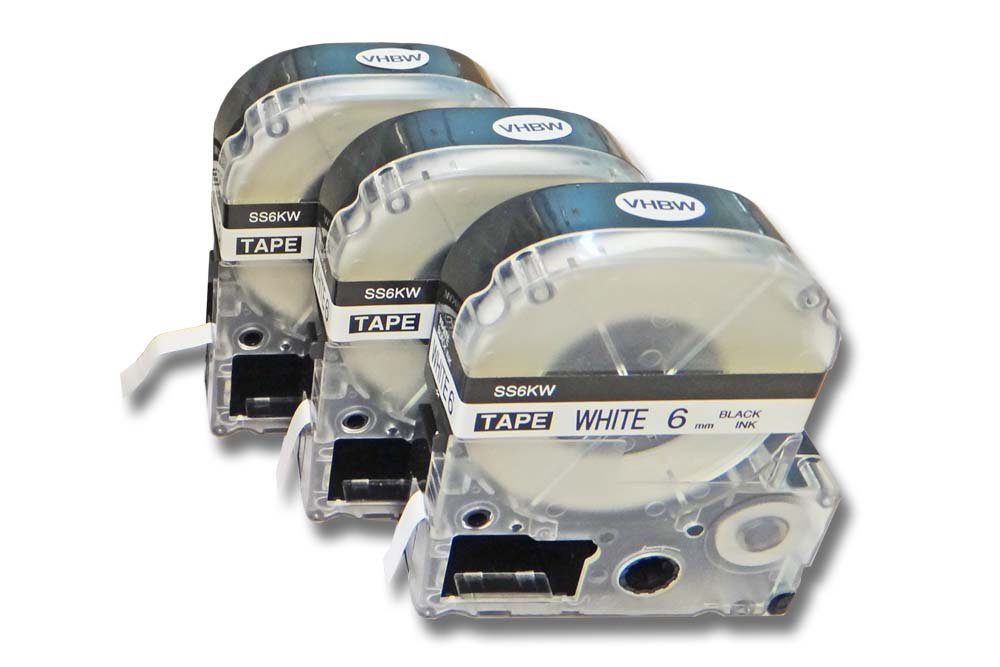 vhbw Beschriftungsband passend für KingJim SR530, SR550, SR530C, SR3900P, SR6700D, SR40