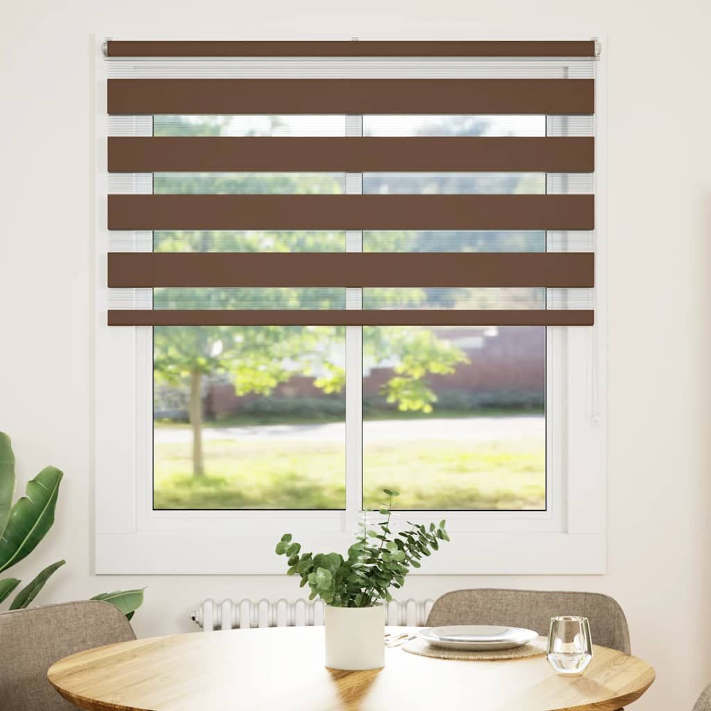 Rollo Doppelrollo Braun 120x150 cm Stoffbreite 115,9 cm Polyester, vidaXL