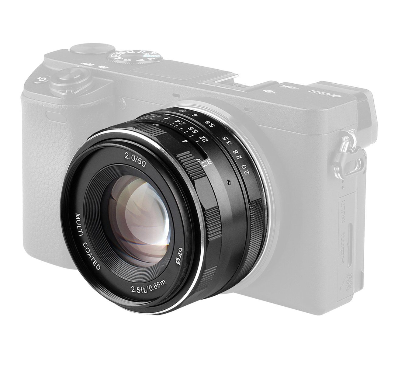 Meike 50mm multicoated F2.0 für E-Mount Meike Objektiv Sony Objektiv