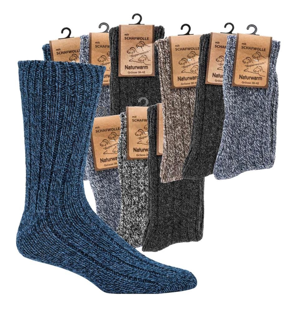 Paar 3 Qualität Norwegersocken Farbsortierungen, Schwarz/Dunkelgrau/Hellgrau wärmende 24 TippTexx dicke, in Norwegersocken 3