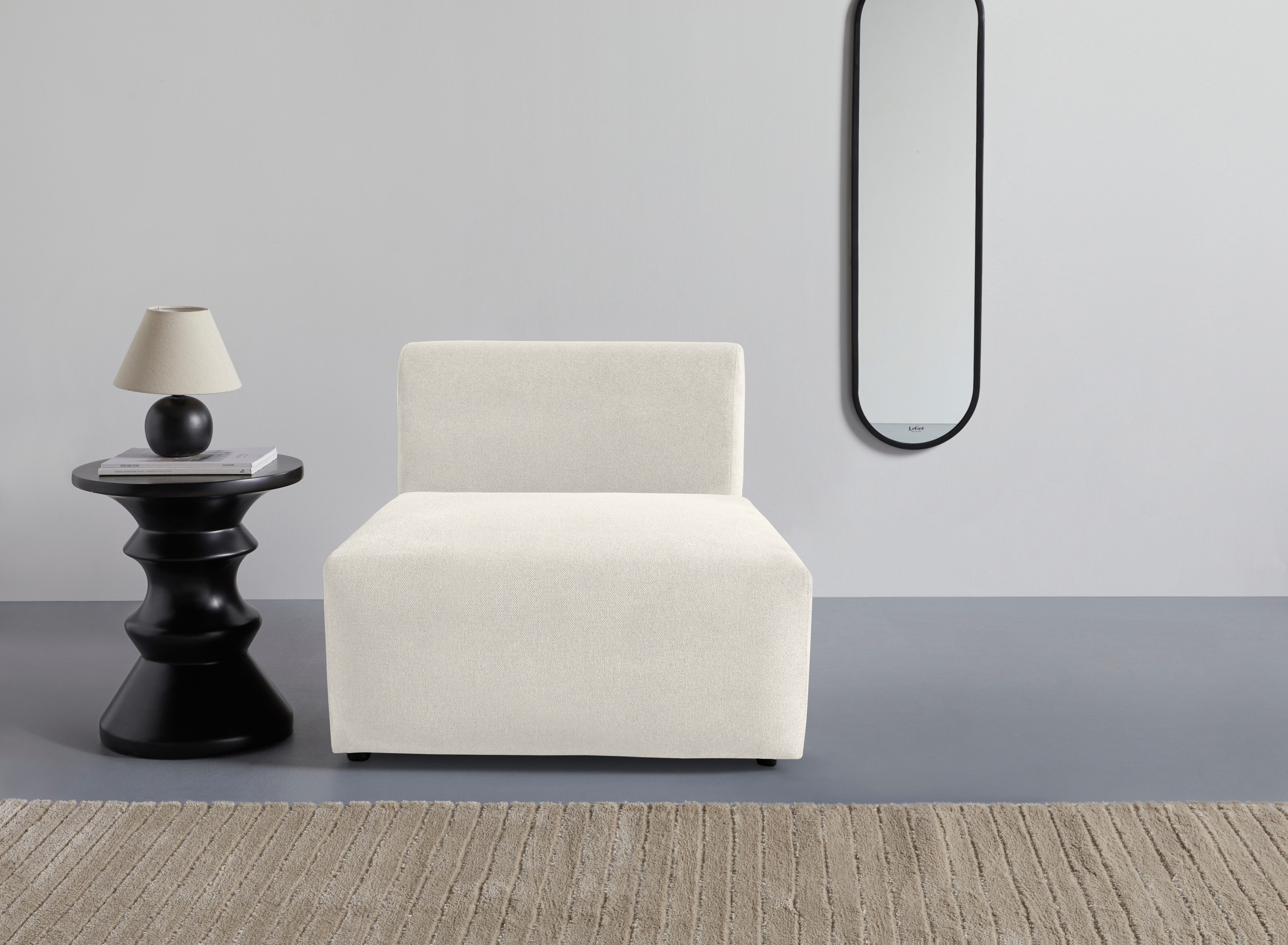 LeGer Home by Lena Gercke Sessel LYZA Sofa-Mittelelement, Maße B/T/H: 76/96/74 cm, als Modul oder separat verwendbar, für individuelle Zusammenstellung