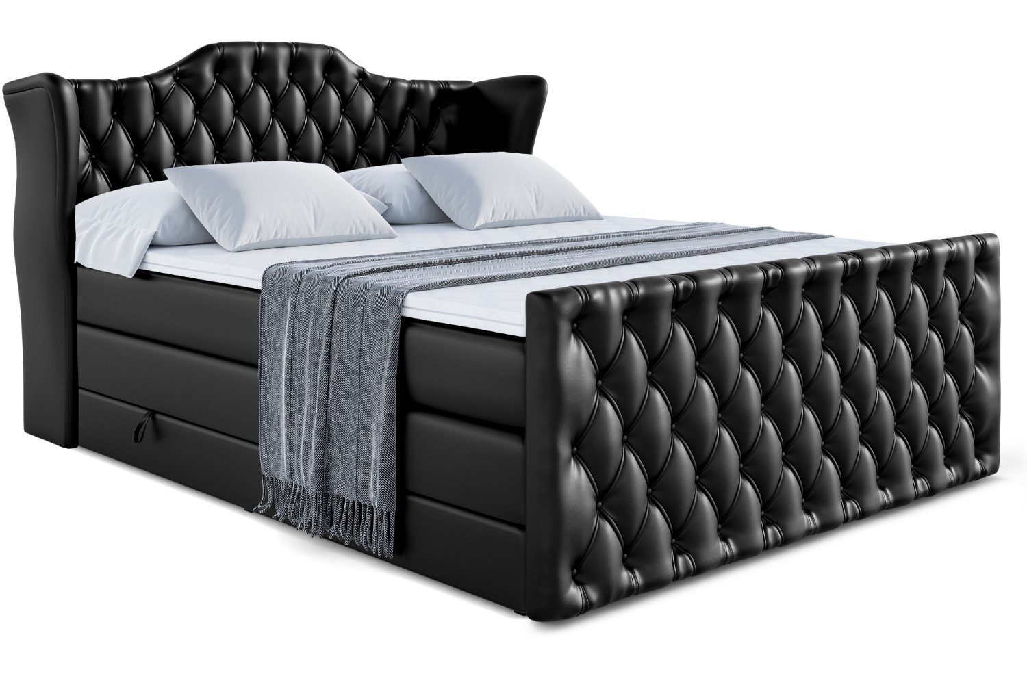 ALTDECOR Boxspringbett VILA-Z KING (Multipocket-Matratze H4, H3 Matratze Bo günstig online kaufen