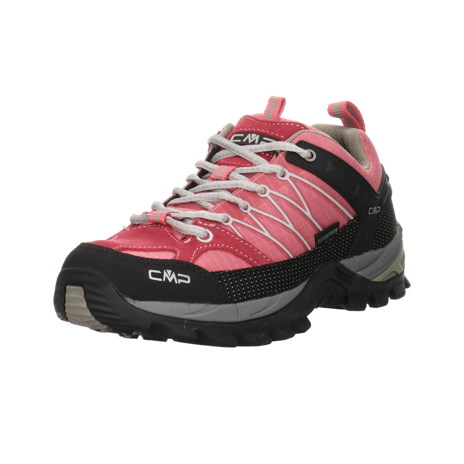 CMP Damen Schuhe Outdoor Rigel Low Outdoorschuh Outdoorschuh Leder-/Textilkombination rot+lila kombi-schwa