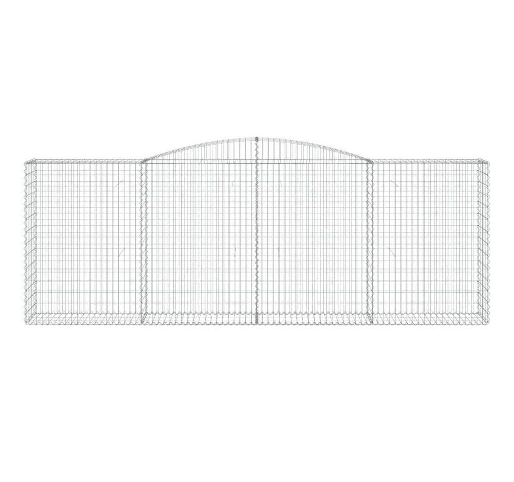 Thumbnail - vidaXL Blumentopf Gabione mit Hochbogen 400x50x140/160 cm Verzinktes Eisen (1 St)