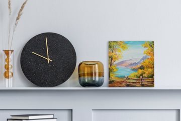 OneMillionCanvasses® Gemälde Malerei - Ölgemälde - Pflanzen - Natur, (1 St), Leinwand Bilder für Wohnzimmer Schlafzimmer