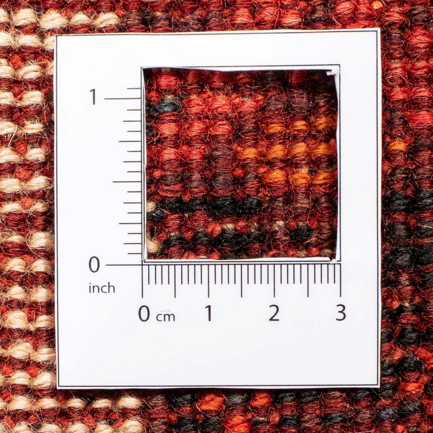 Wollteppich Shiraz Medaillon Rosso scuro Zertifikat 300 10 Unikat cm, x mm, Höhe: morgenland, mit rechteckig, 205