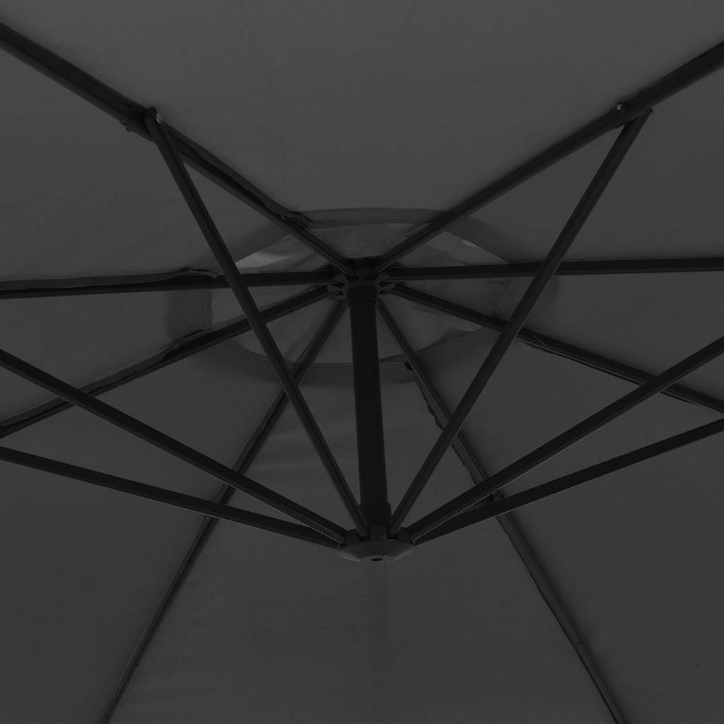 vidaXL Sonnenschirm Ampelschirm mit Aluminium-Mast 350 cm Anthrazit