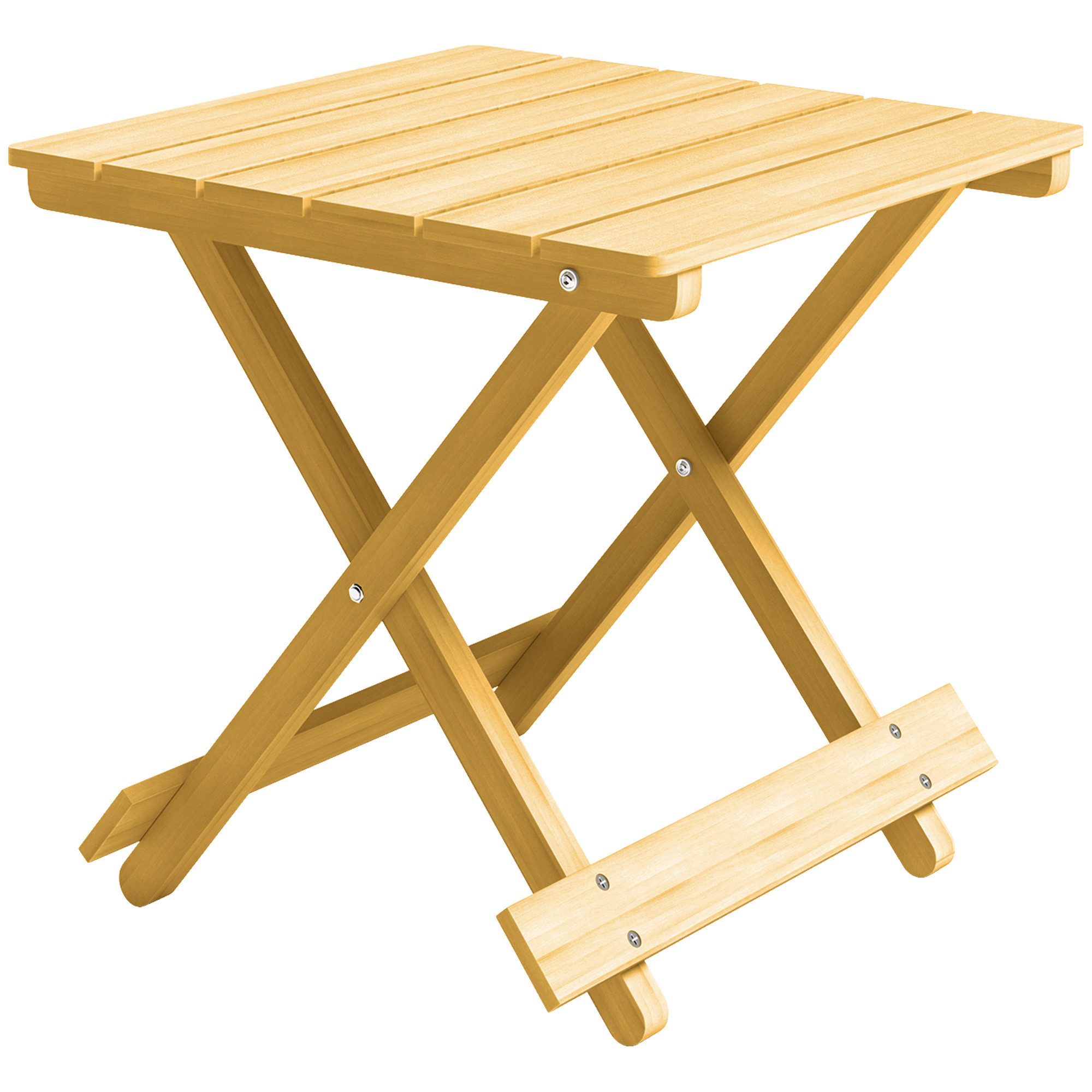 SURFOU Beistelltisch Beistelltisch aus Holz klappbar, 40x43x40 cm Natur