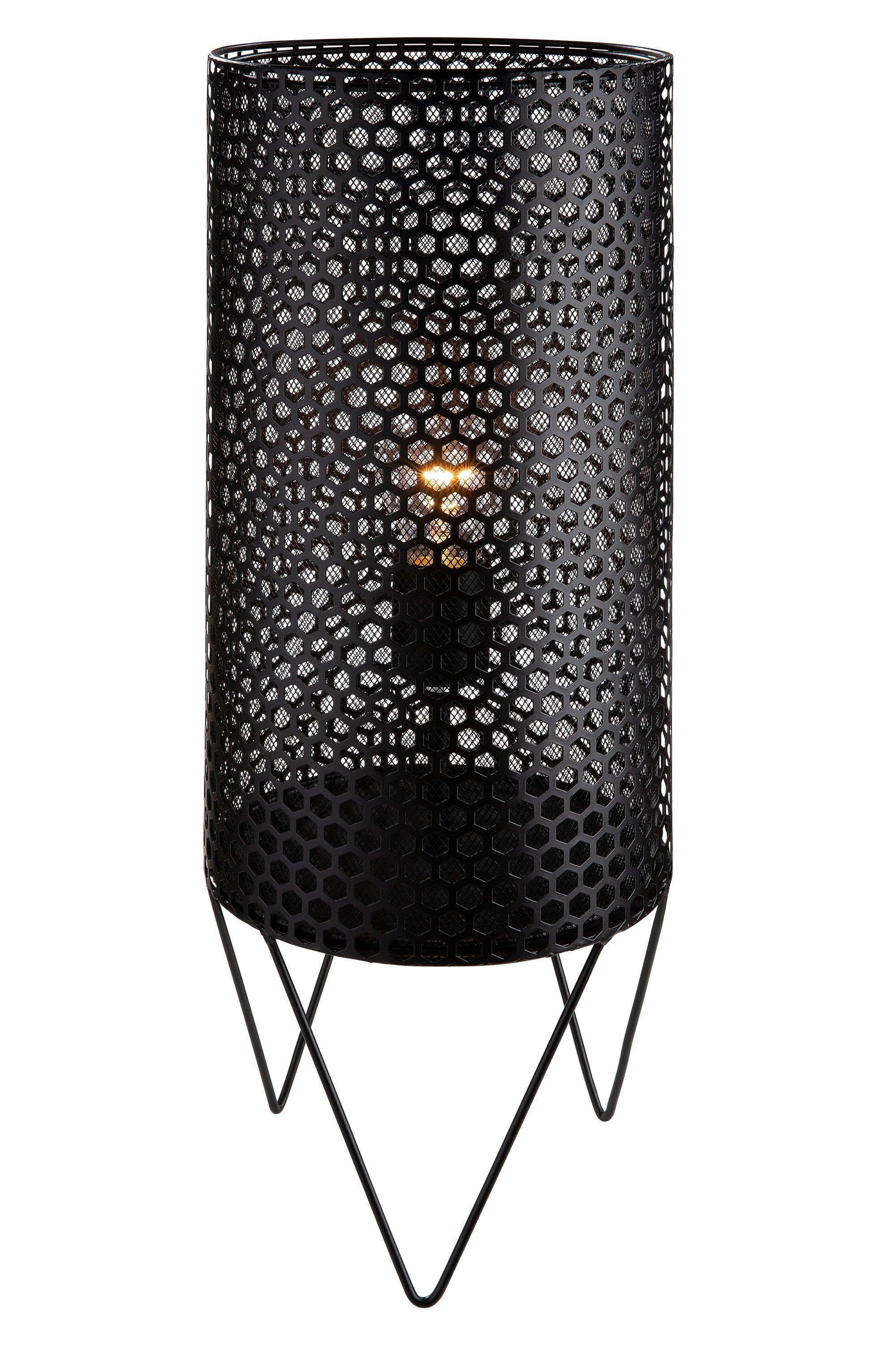 Tischleuchte GILDE Lampe Cage - schwarz - H. 55cm x D. 20cm