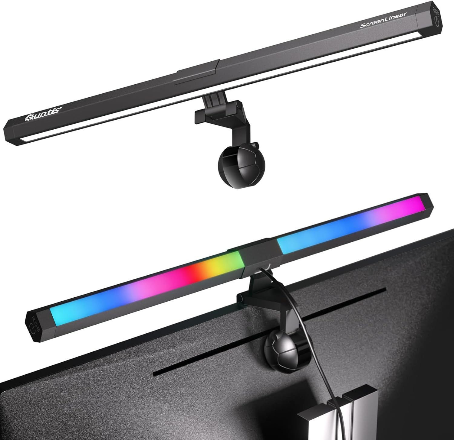 Quntis Schreibtischlampe mit RGB, 40/51cm 2in1 Monitor Lampen für Büro, Jug günstig online kaufen