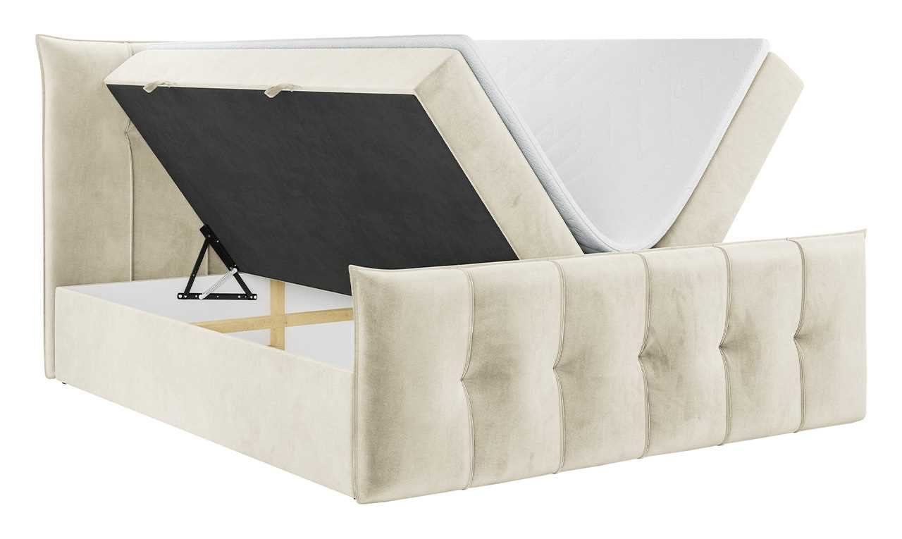 Boxspringbett - Polsterbett 11, mit PREMIUM Schlafzimmer MÖBEL Bettkasten Kopfteil für MKS Doppelbett mit