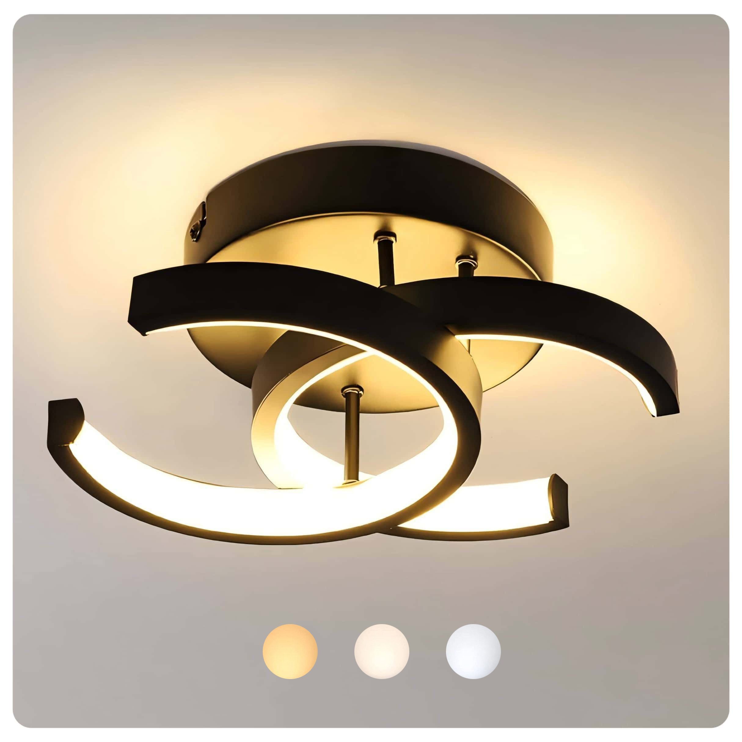 ibettertec Deckenleuchten LED Dimmbar Deckenleuchte 3-Farbige Decken-Lampe, LED fest integriert, Warmweiß, Neutralweiß, Kaltweiß, Wohnzimmer Flur Eingang