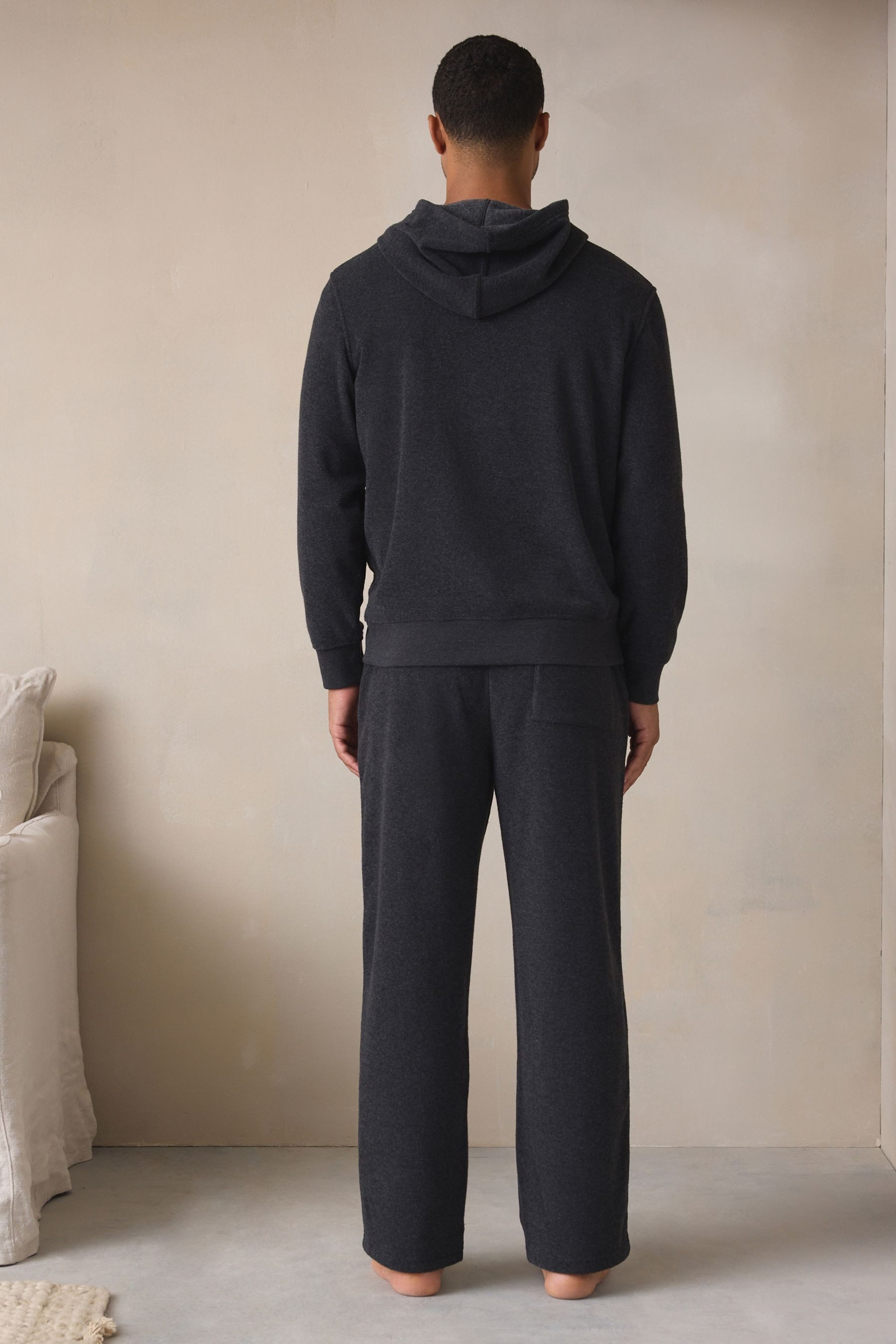 Next Pyjama Frottee-Schlafanzug mit Kapuze (2 tlg)